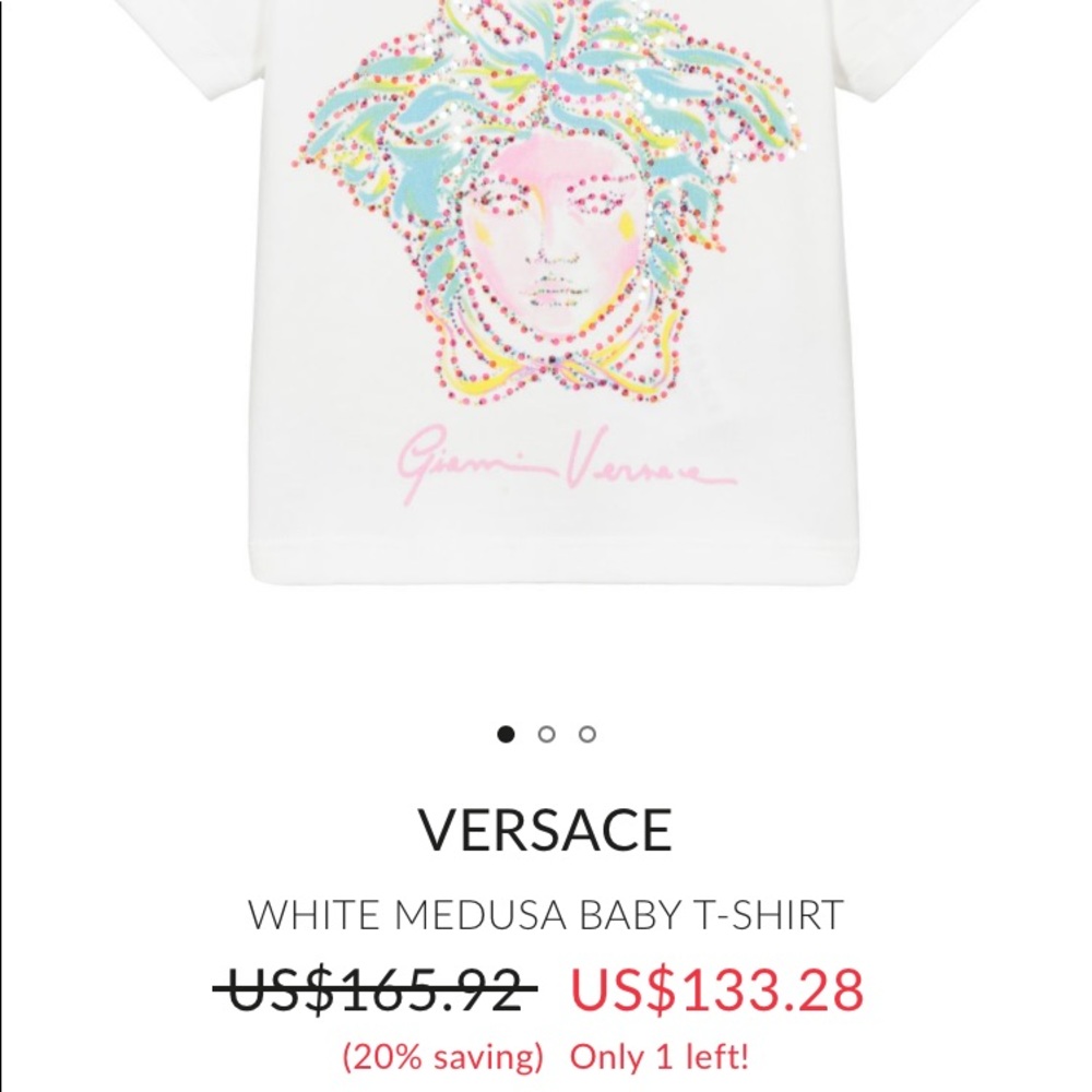 Baby Girl Versace Medusa Sequence Top